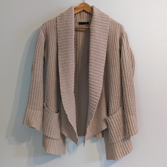 Black Tape_ Chunky Knit Cardigan, Dusty Pink, Size S, EUCUC - Picture 1 of 7